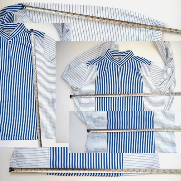 VTG 1 East Custom Collection Nautical Striped Long Sleeve Blouse Union Label 18 - Picture 9 of 10